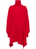 Yohji Yamamoto roll-neck asymmetric jumper - Red