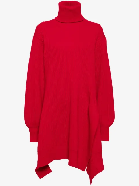 Yohji Yamamoto roll-neck asymmetric jumper