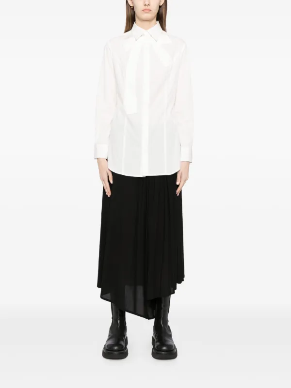 Yohji Yamamoto リボンディテール シャツ | ホワイト | FARFETCH JP