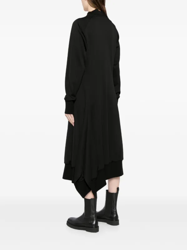 ◆JIGOTT アシンメトリーフレアテーラードドレス Yohji Yamamoto アシンメトリー ドレス | ブラック | FARFETCH JP