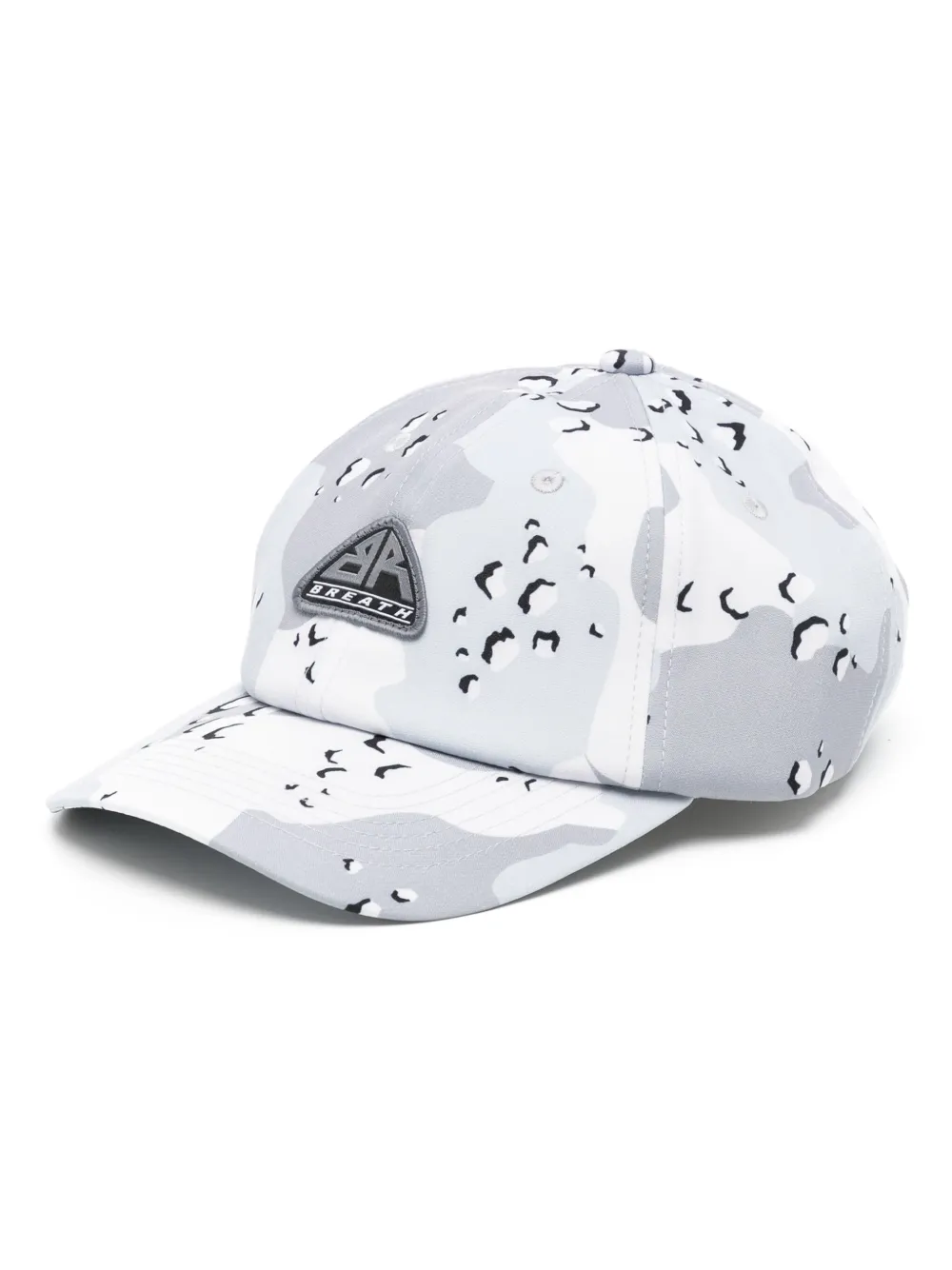 logo-appliqué camouflage-print cap