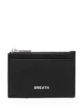 BREATH logo-stamp card wallet - Black