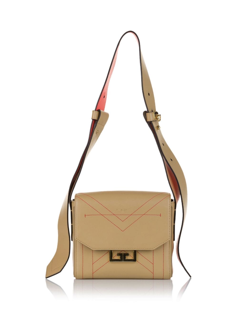 Pre-owned Givenchy Eden Leather Shoulder Bag In Brown