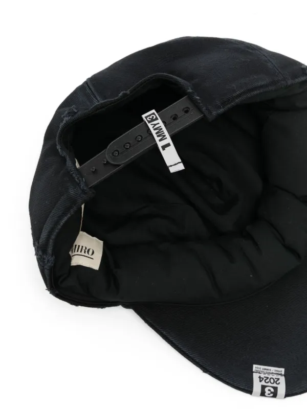 Maison MIHARA YASUHIRO ダメージ キャップ | ブラック | FARFETCH JP
