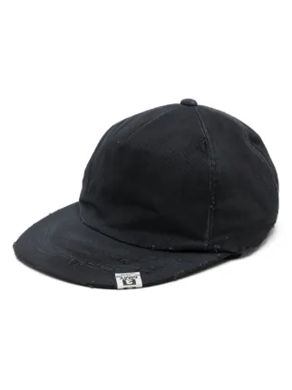 【Maison MIHARA YASUHIRO】26ss キャップ ブラック Maison MIHARA YASUHIRO Black Crushed Detail Cap Maison MIHARA YASUHIRO