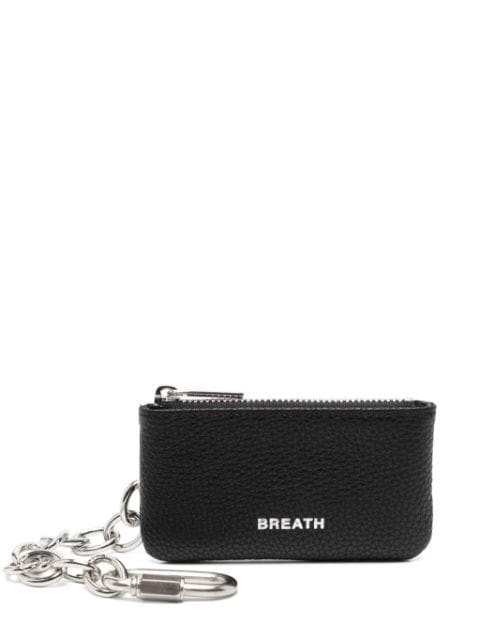 BREATH logo-print keyring wallet