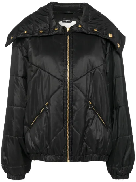 CHANEL Pre-Owned chamarra capitonada con cierre 1990-2000
