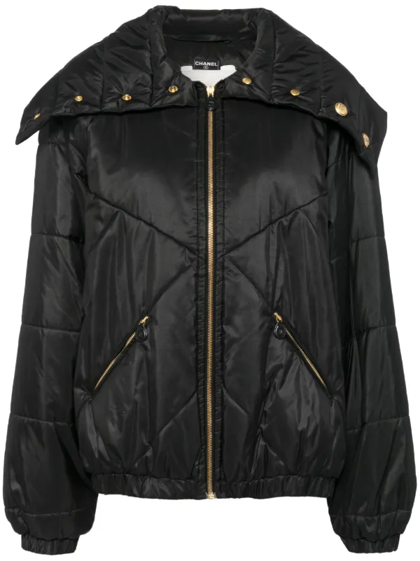 【美品】CHANEL ブラック キルティングダウンジャケット定価¥183,750 シャネル ダウン ジャケット CHANEL ココ ネージュ ブラック