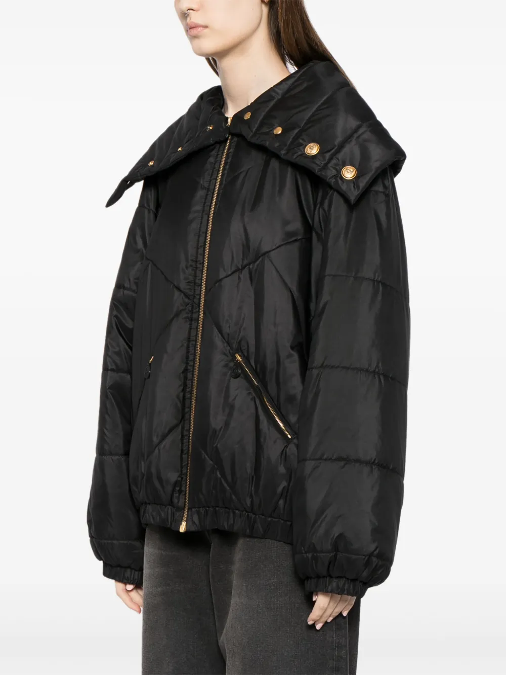 Pre-owned Chanel 1990-2000 Quilted Zip-up Jacket In Black