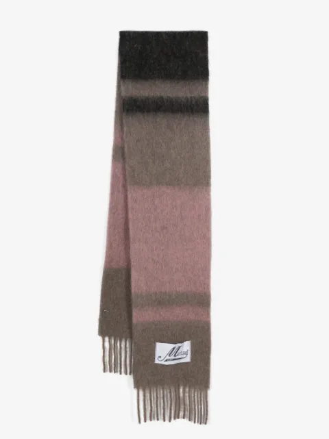 Marni striped brushed scarf