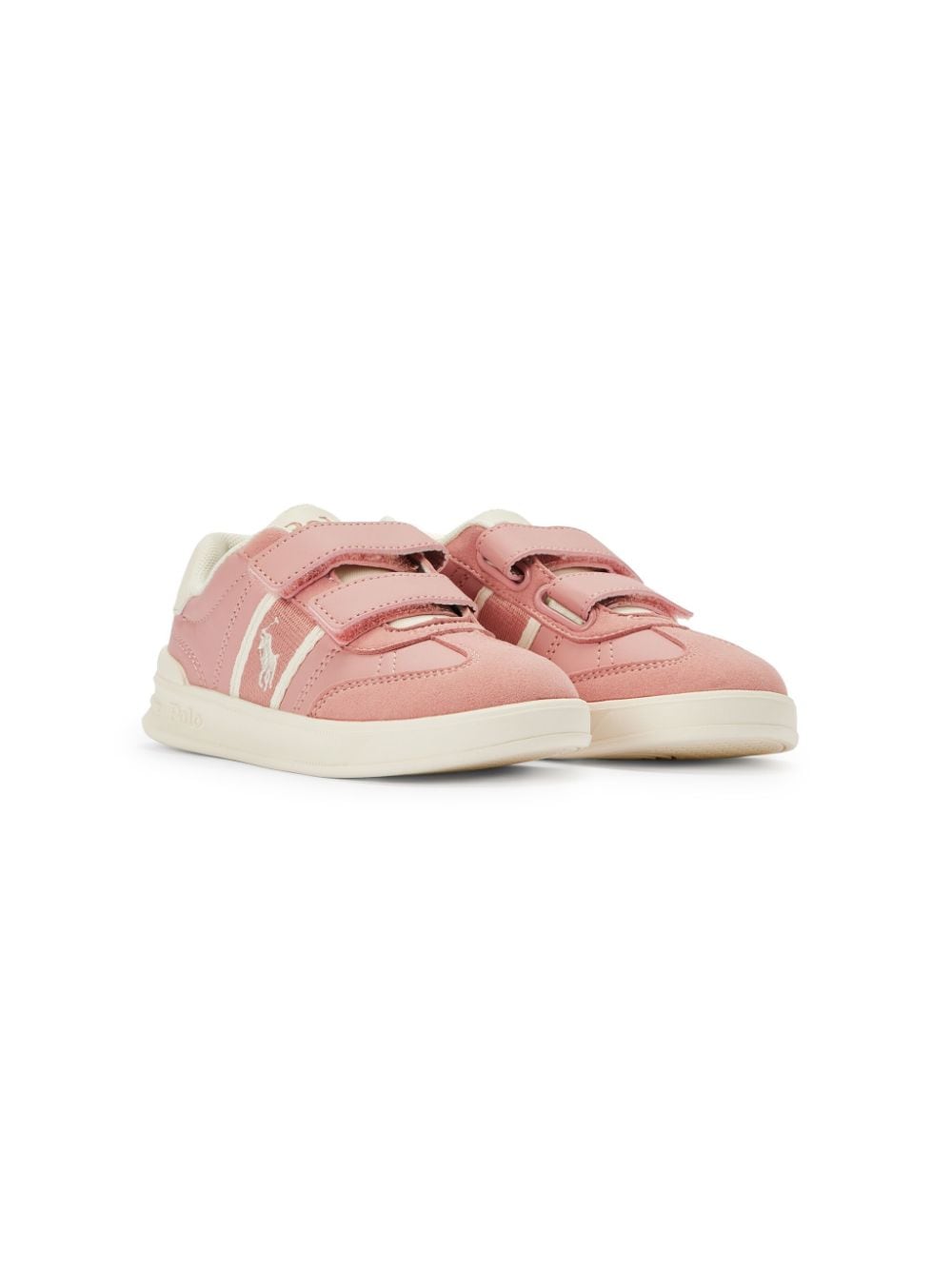 Ralph Lauren Kids Sneakers met geborduurd logo Roze