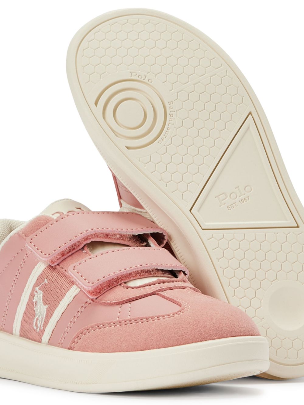 Pink ralph shops lauren trainers