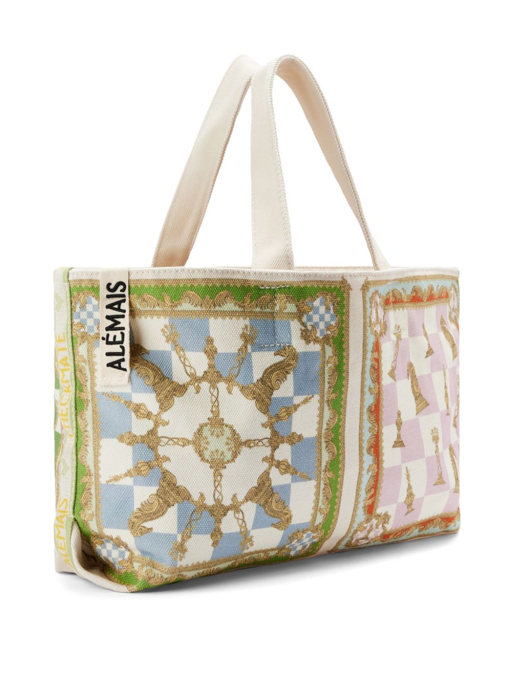 ALEMAIS Checkmate tote bag - Beige