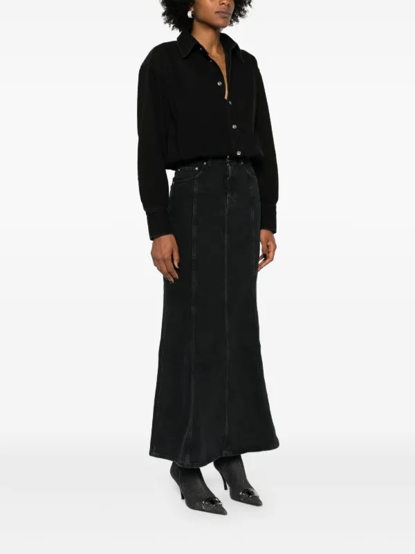 Haikure Jos Denim Maxi Dress | Black | FARFETCH JO
