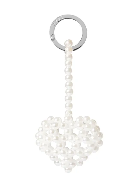 0711 heart-shaped beaded keychain