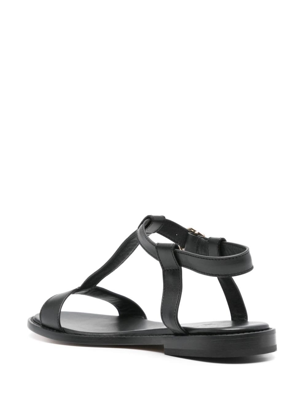 Doucal's Leren sandalen met gesp Zwart