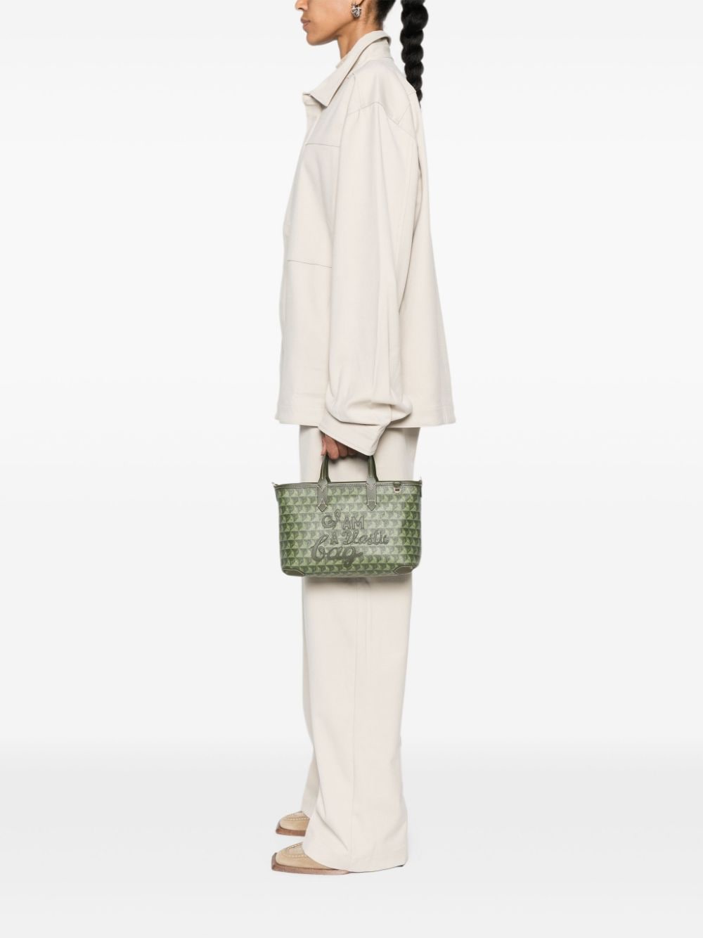 Anya Hindmarch I Am A Plastic Bag crossbodytas - Groen