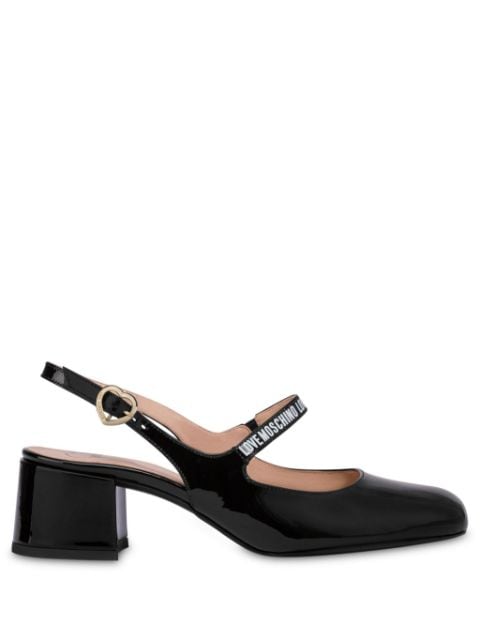 Love Moschino buckled slingback pumps 