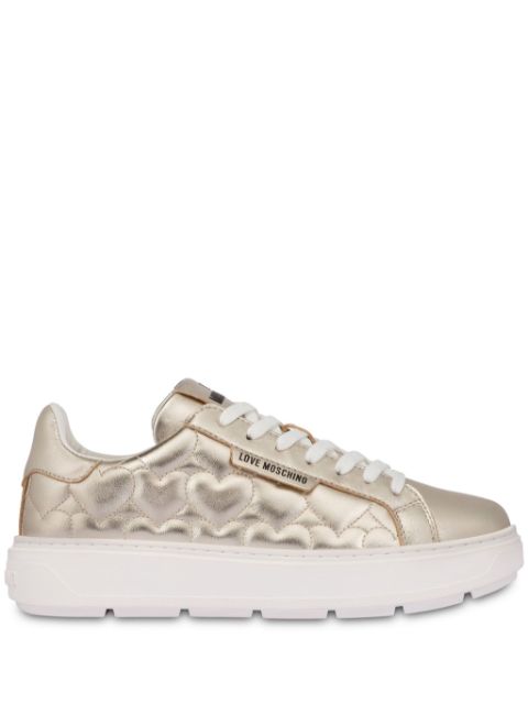 Love Moschino laminated nappa sneakers Women