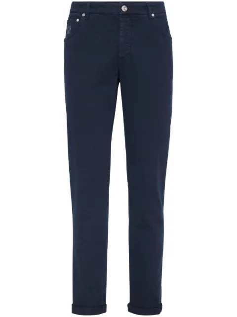 Brunello Cucinelli jeans con logo bordado