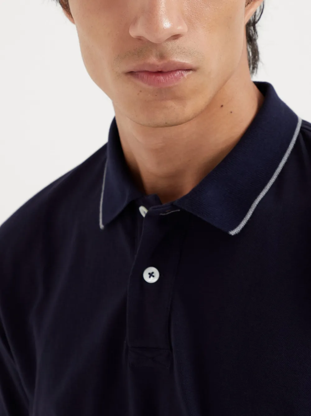 Brunello Cucinelli Katoenen poloshirt Blauw