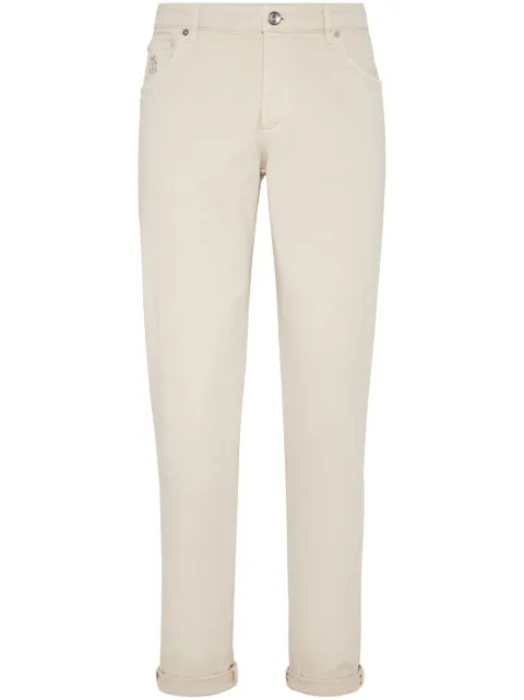 Brunello Cucinelli jeans con logo bordado