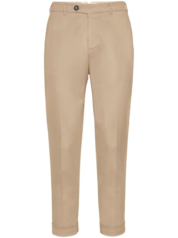Brunello Cucinelli mid-rise tapered-leg Trousers | Neutrals