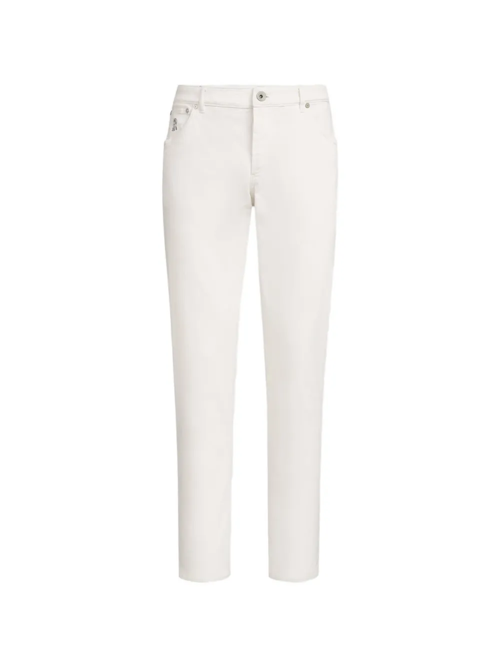 Brunello Cucinelli Jeans con ricamo - Bianco