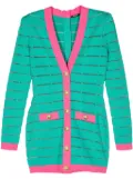 Balmain button-embellishment knitted mini dress - Green