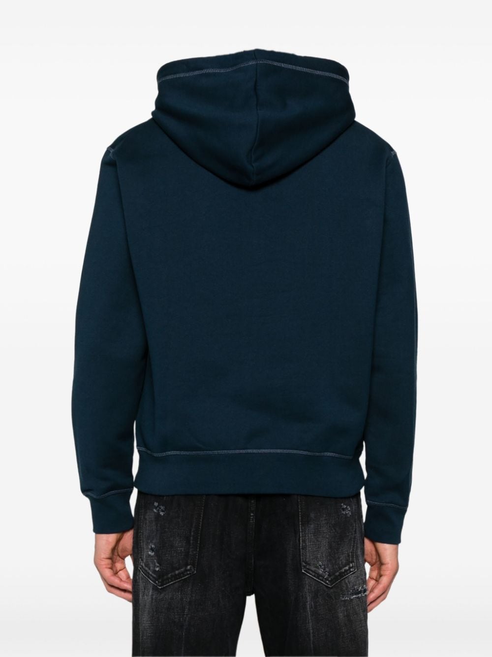 Shop Dsquared2 Cool Fit Cotton Hoodie In Blue