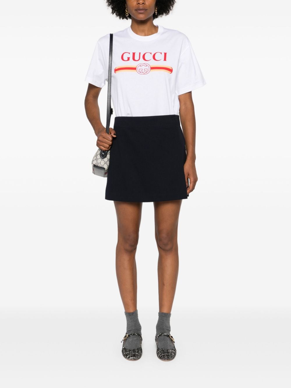 Gucci logo-print cotton T-shirt - Wit