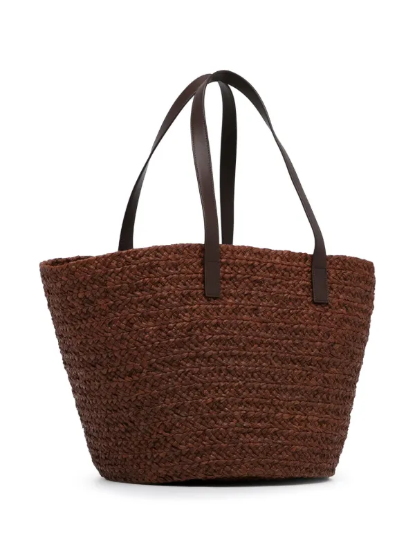 Saint Laurent Pre-Owned 2021 Raffia Tote Bag Brown FARFETCH