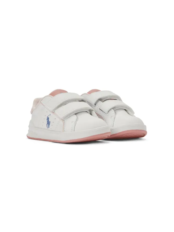 Boys white ralph lauren trainers hotsell