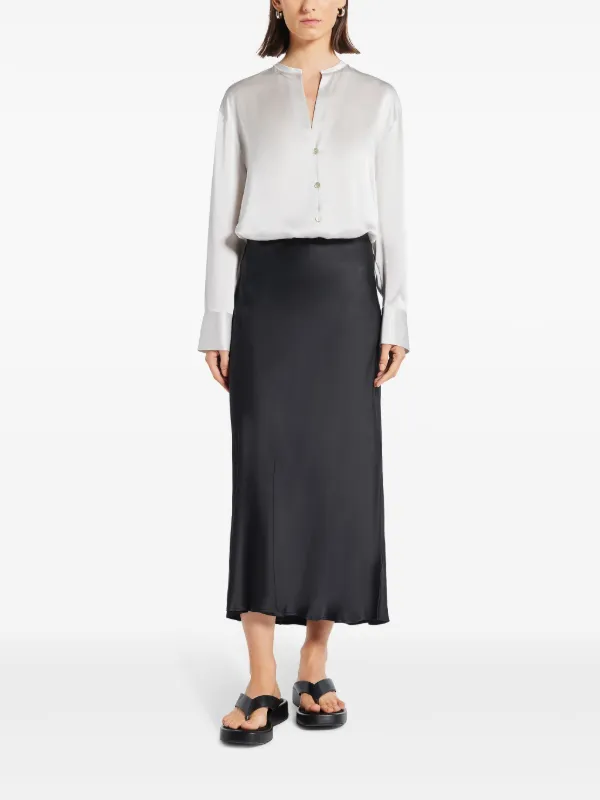 専用です！Band collar Blouse White  新品未使用 Allegra K Women's Dress Shirts Band Collar Lantern Long Sleeves