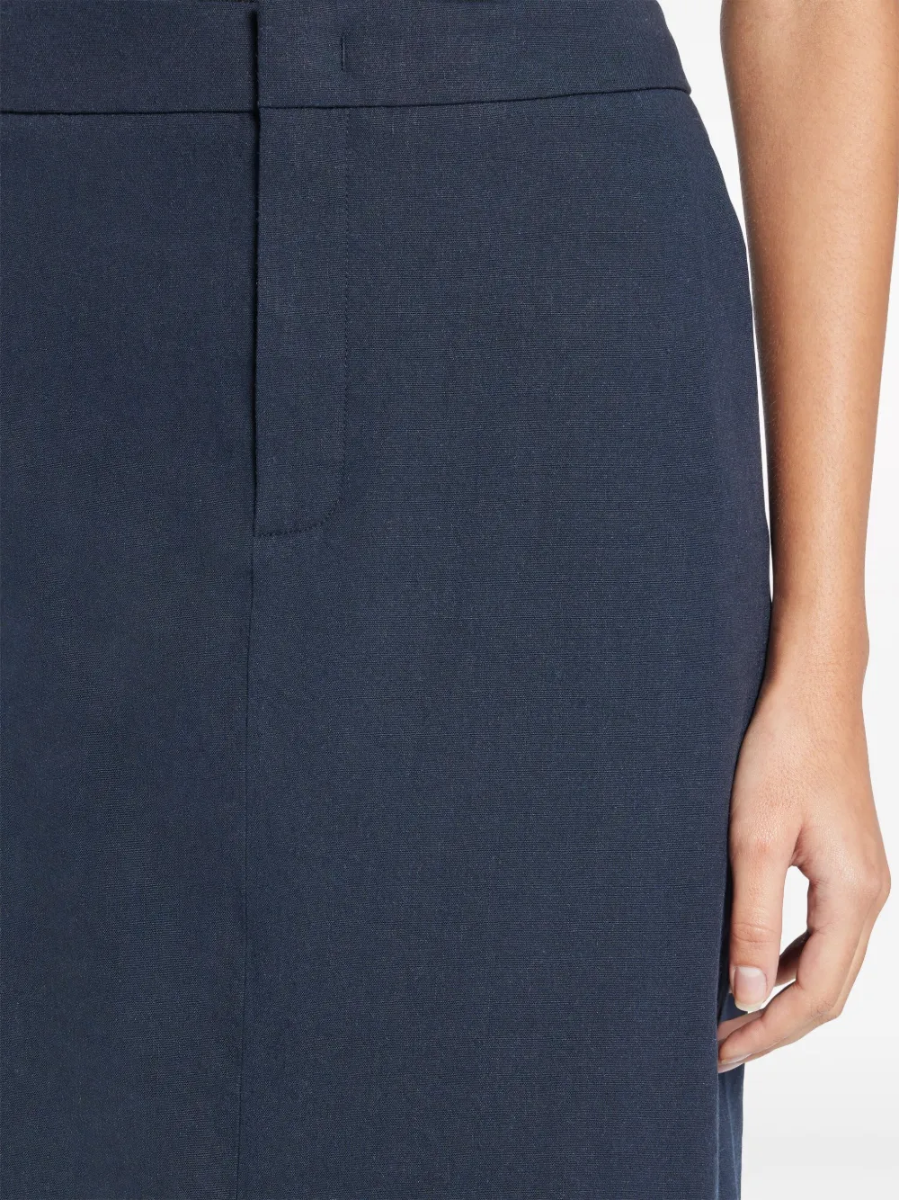Vince Mid waist maxi-rok Blauw