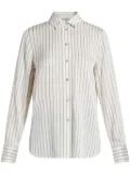 Vince striped slim-fit shirt - White