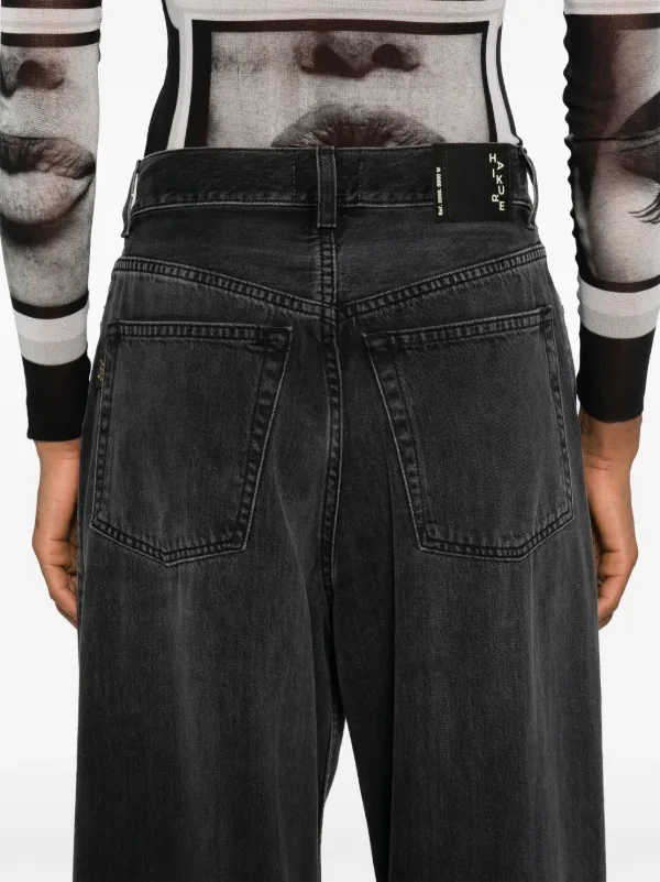 ボトムスその他 HAIKURE Wide Candy black denim jeans Haikure Candy high-rise wide-leg Jeans | Black | FARFETCH