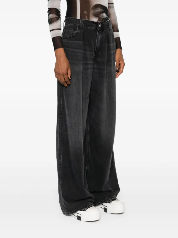 Haikure Candy high-rise wide-leg Jeans | Black | FARFETCH