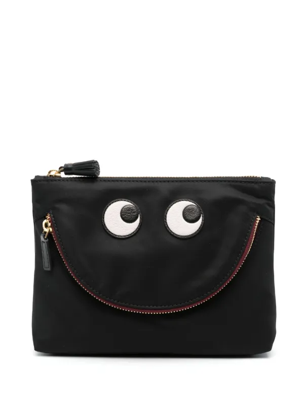 Anya Hindmarch Eyes Clutch Bag Black FARFETCH AO