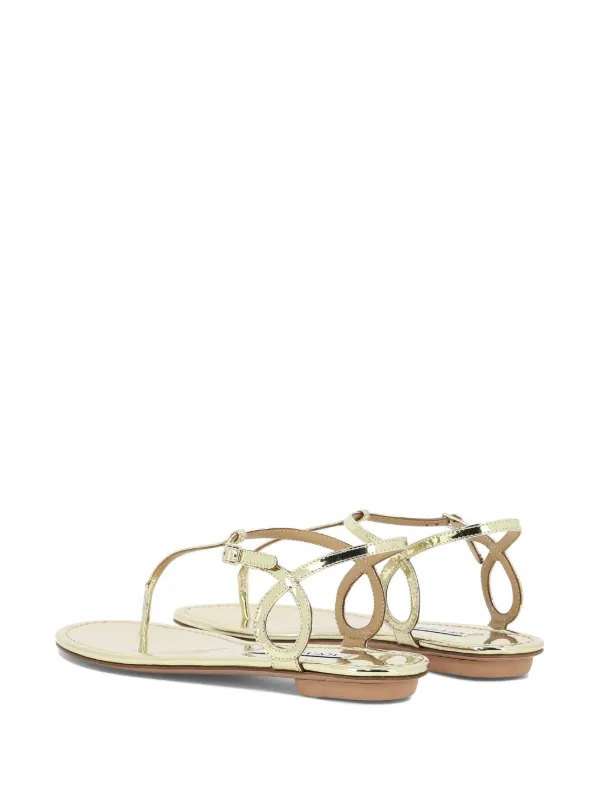 Aquazzura Almost Bare Sling Back Sandals | Gold | FARFETCH JO