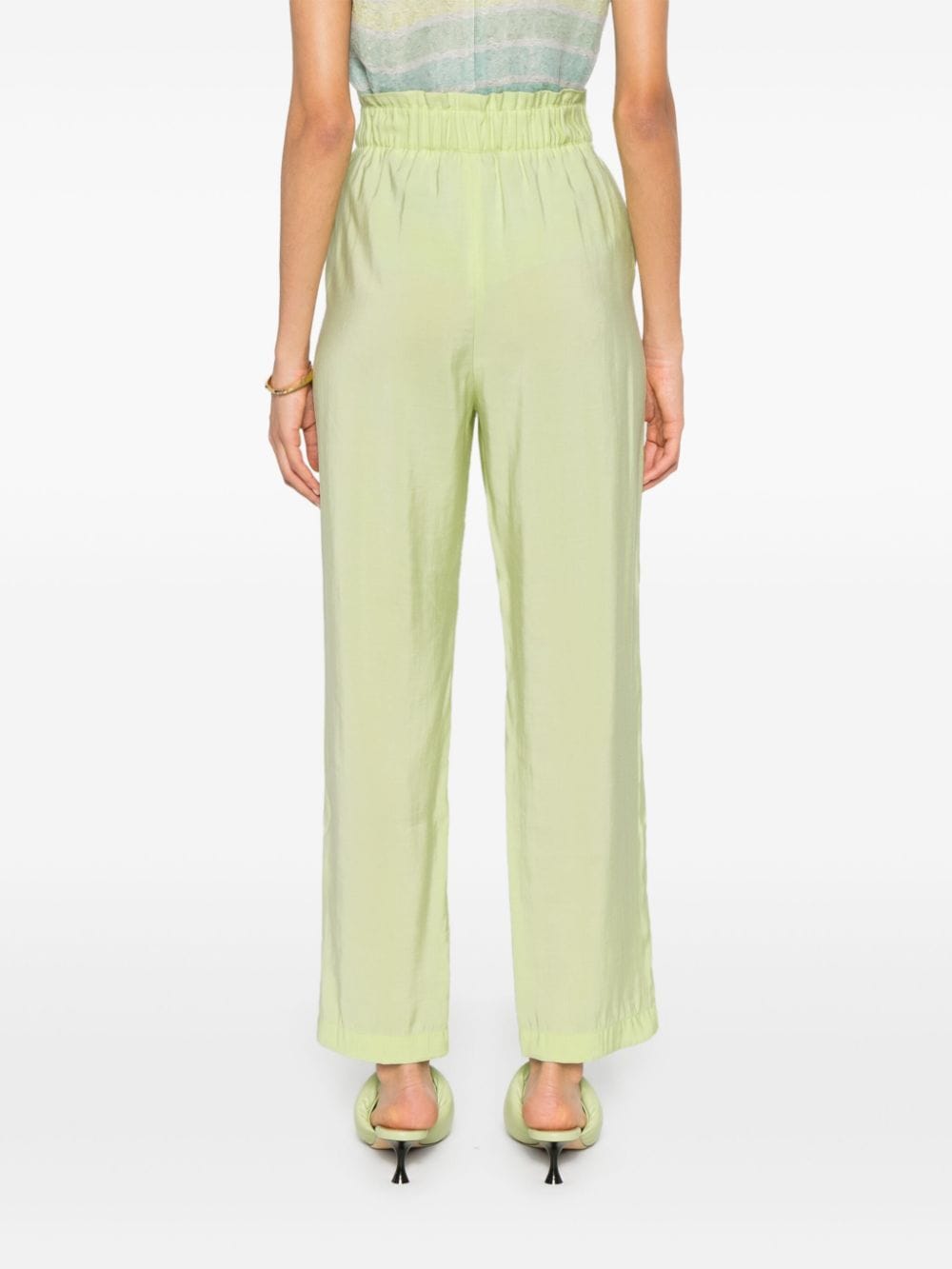 Emporio Armani Broek met toelopende pijpen Groen