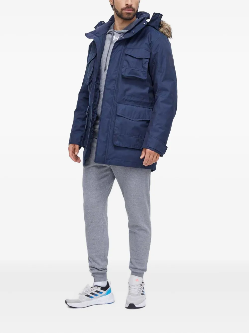 Under Armour Rival logo hooded tracksuit - Grijs