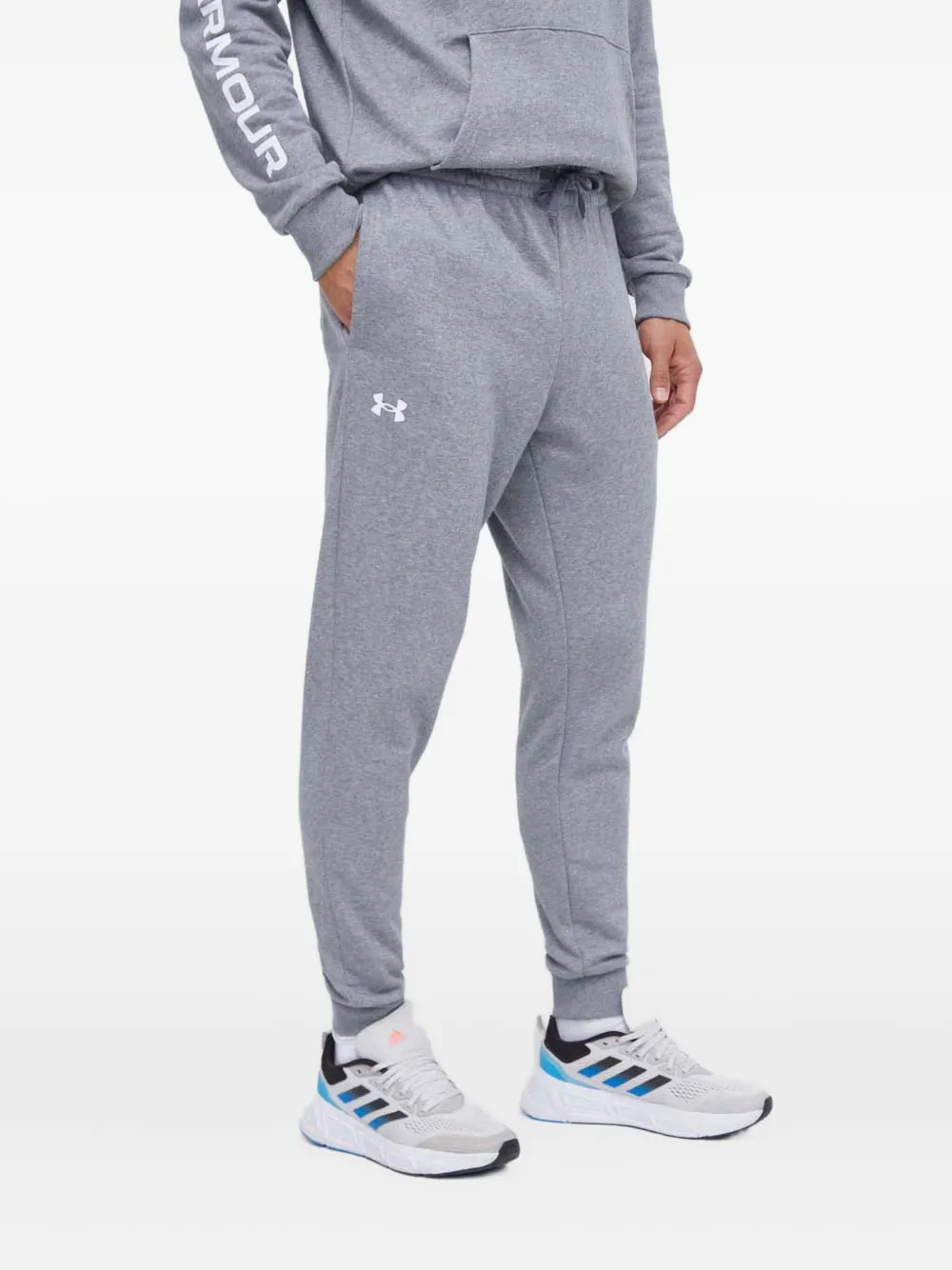 Under Armour Rival logo hooded tracksuit | Grey | Image 1