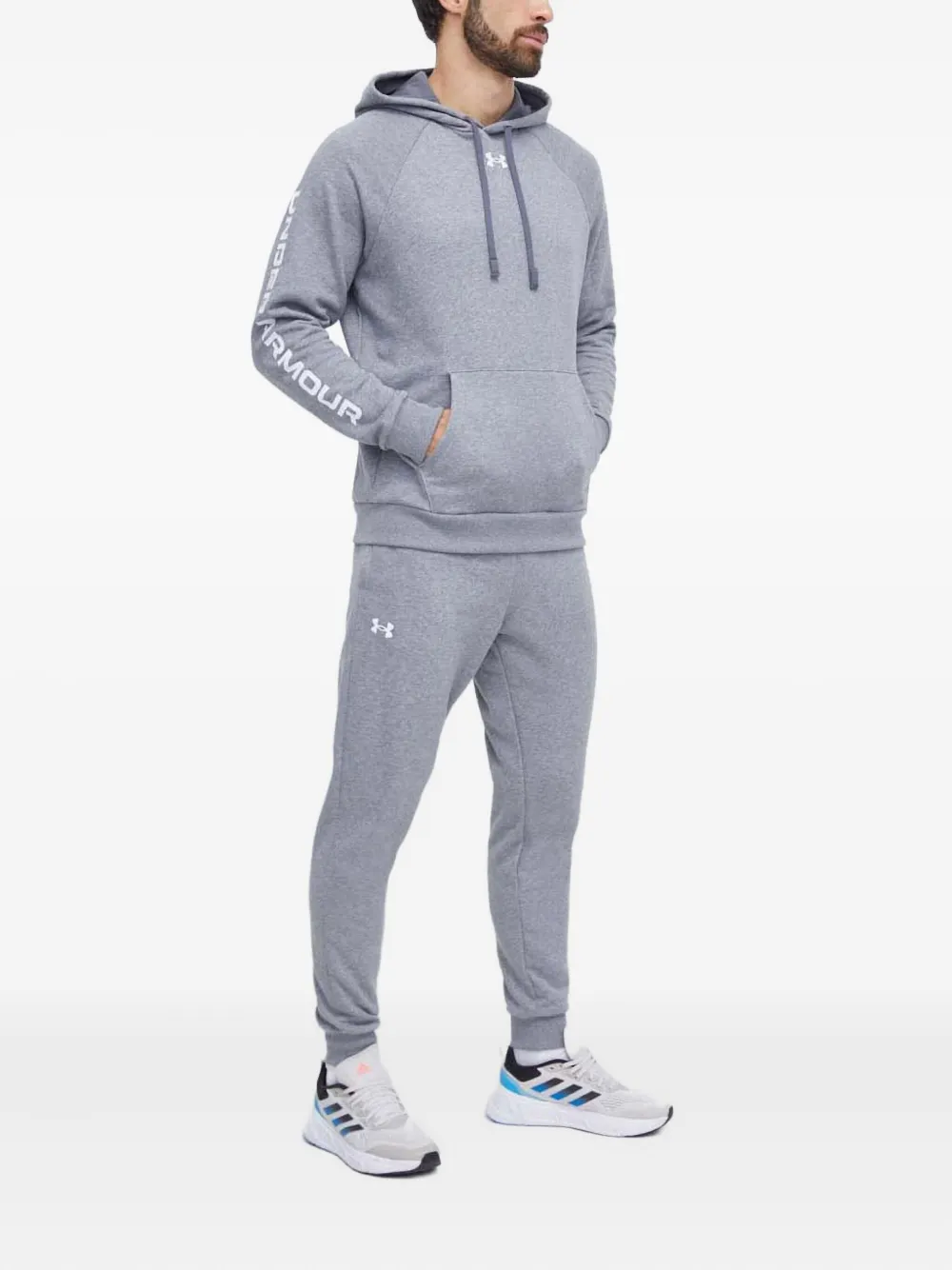 Under Armour Rival trainingspak met capuchon en logo Grijs