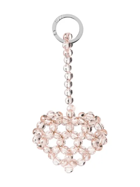 0711 heart-shaped beaded keychain