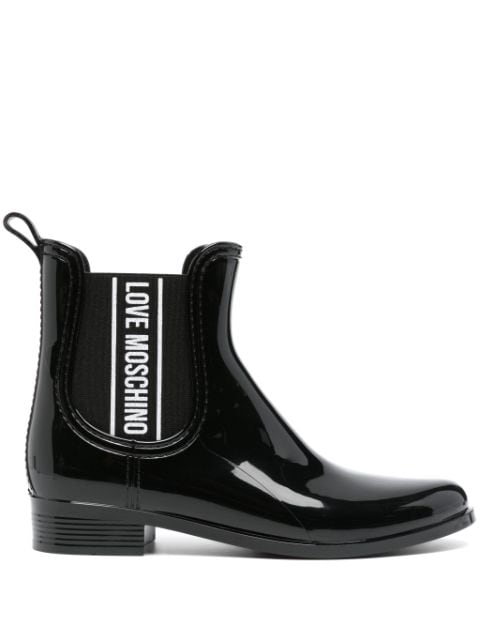 Love Moschino logo-print ankle boots