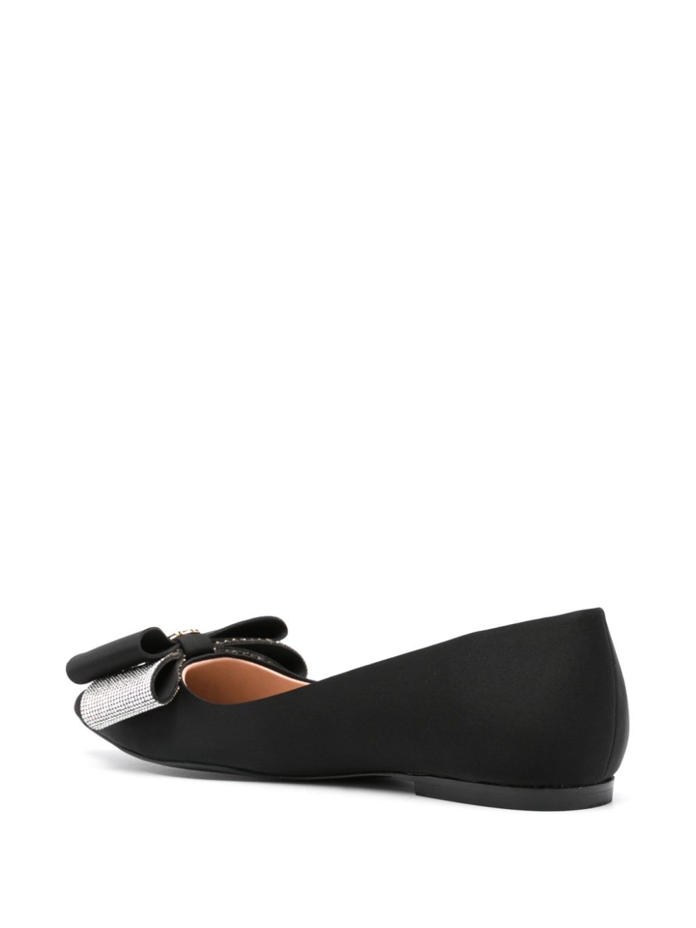 Love Moschino rhinestone ballet flats Black