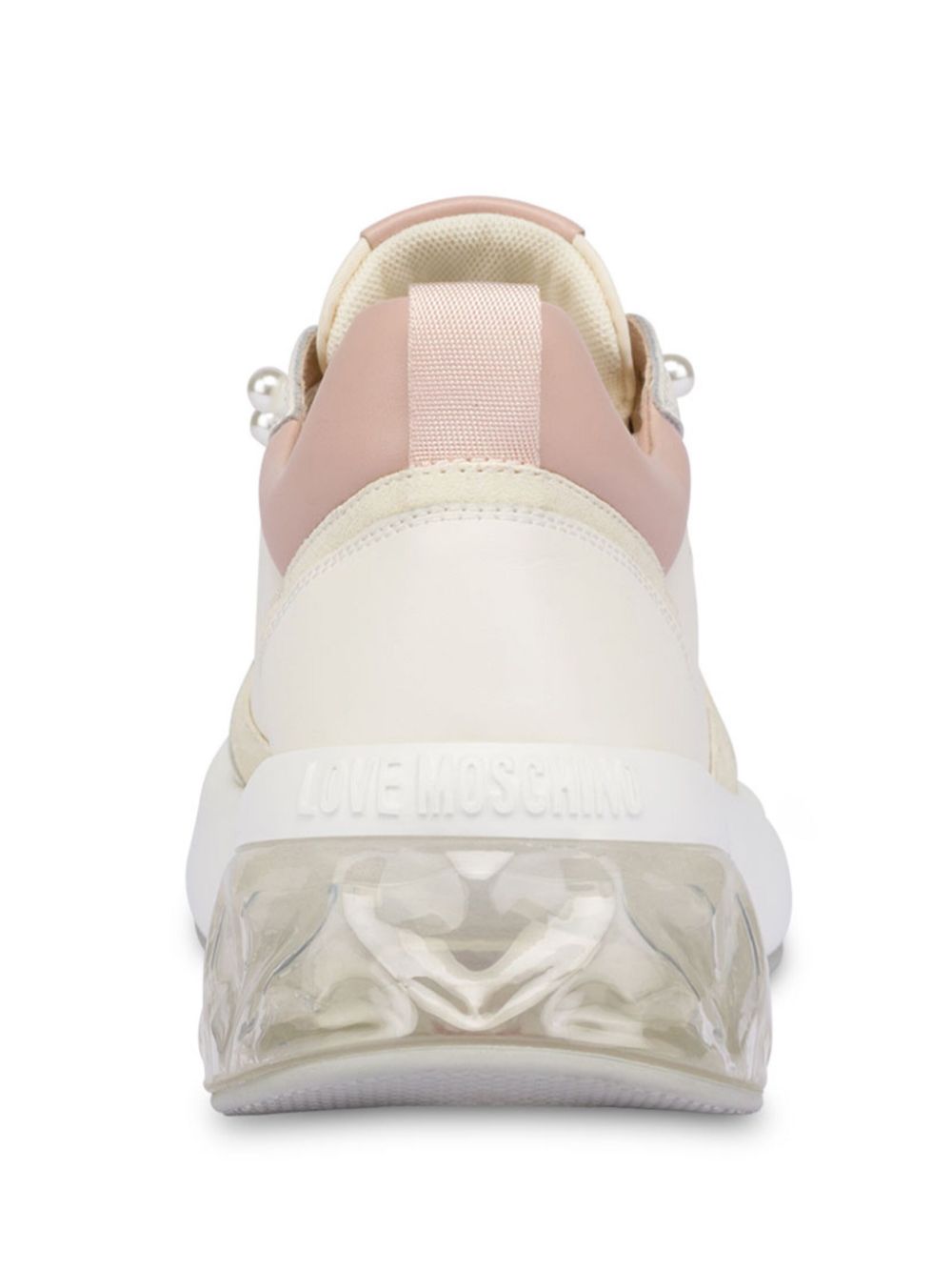 Love Moschino Sneakers met vlakken Beige