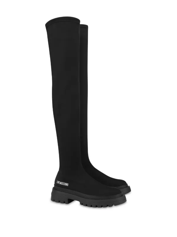 Moschino thigh high boots on sale