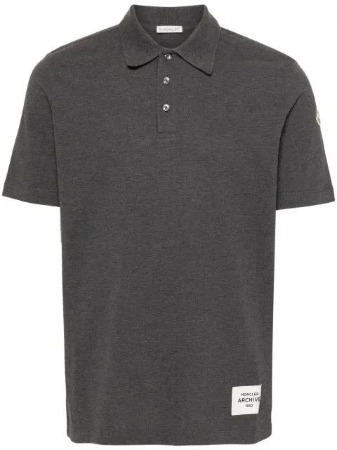Moncler polo en piqué à design ondulé